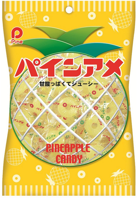 PINE製菓 鳳梨糖 日本糖果 附贈贈品, 110g, 1個