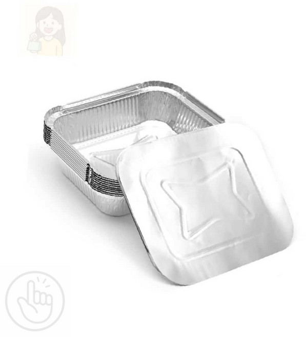 너블룸 은박 도시락 10p 17x14cm 김밥포장용기