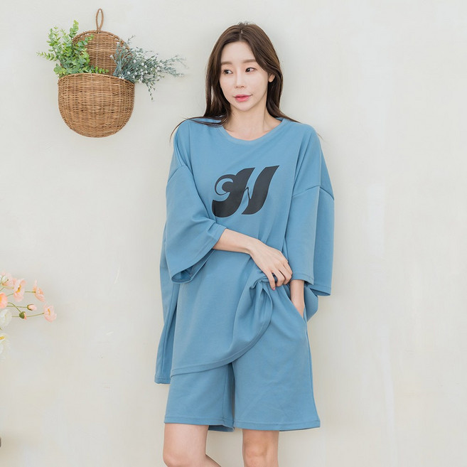 [국내생산]에이원 여성용 홈웨어 상하의 세트