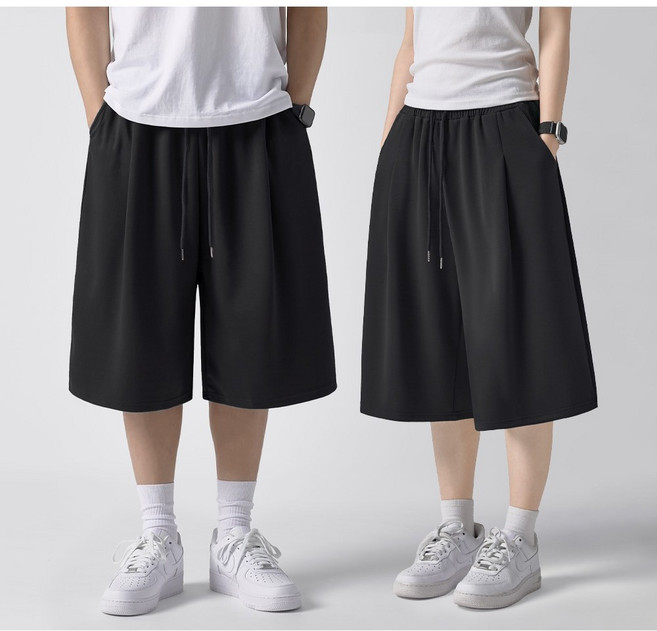 모니즈 공용 쿨터치 원턱 버뮤다 팬츠 트레이닝 바지 밴딩 반바지 TRS011