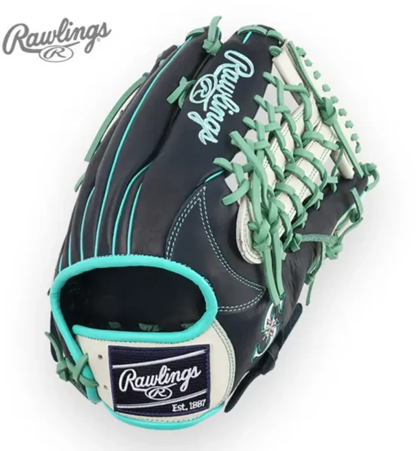 롤링스 게이머 XLE 스페셜오더 MLB 팀로고 글러브 시애틀 외야수 13인치 GHW5GMX Y70-4V-SEA, 우투(오른손잡이용)