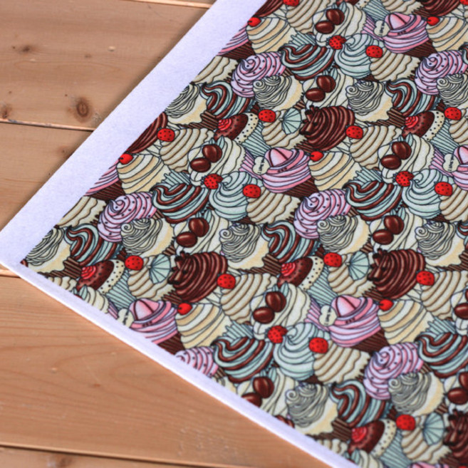 [펠트친구] 무늬펠트 초콜릿 아이스크림/무늬펠트지/패턴펠트지, 1개