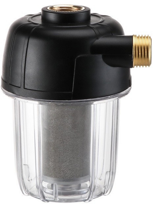 熱水器/洗衣機/水龍頭/蓮蓬頭/馬桶淨水器過濾器，不鏽鋼濾芯前置過濾，多功能淨水設備, 1個, 過濾器+不鏽鋼濾芯