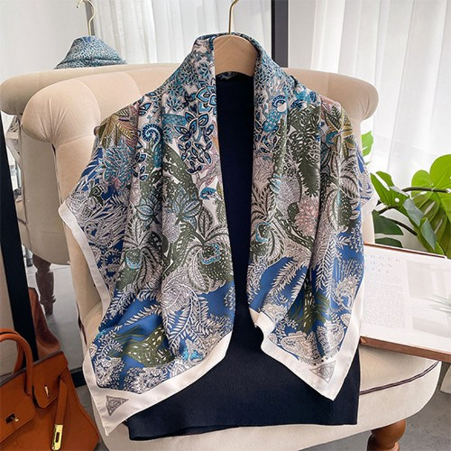 소울린느 NEW 명품디자인 빅사이즈 정사각 데일리 여자 실크 머플러 스카프(6종류)