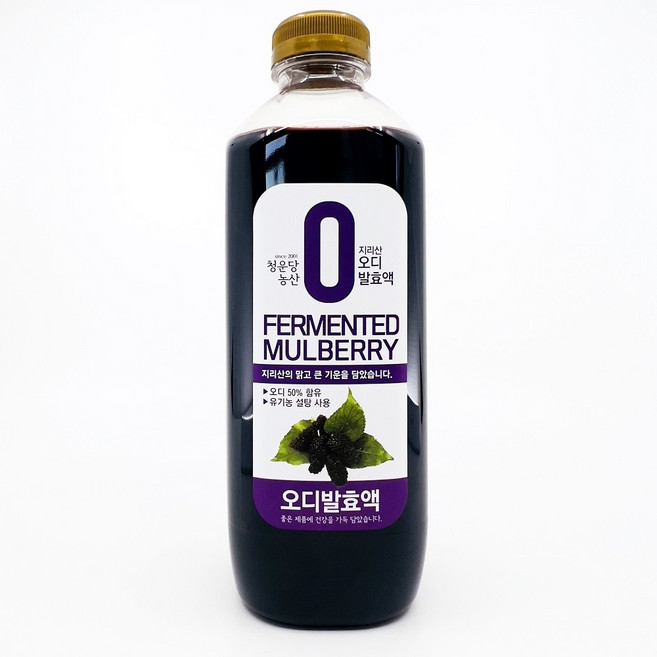 지리산 오디청 발효액 오디즙 엑기스 원액, 900ml, 1개