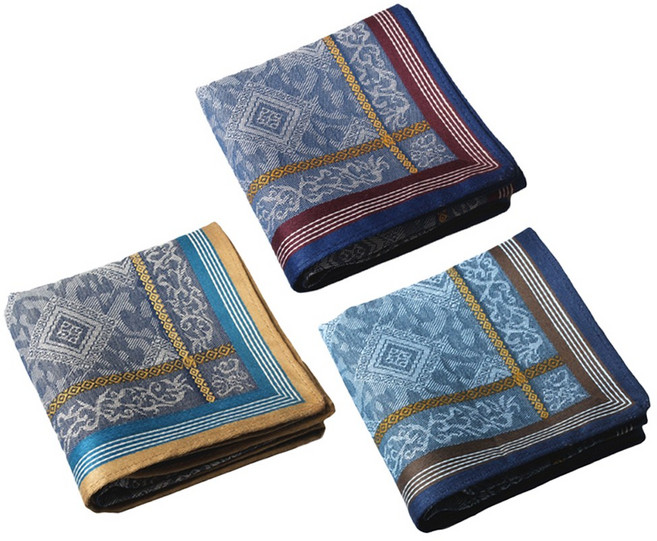 홀세일링 포멀룩 필수 남자 순면 손수건 3종