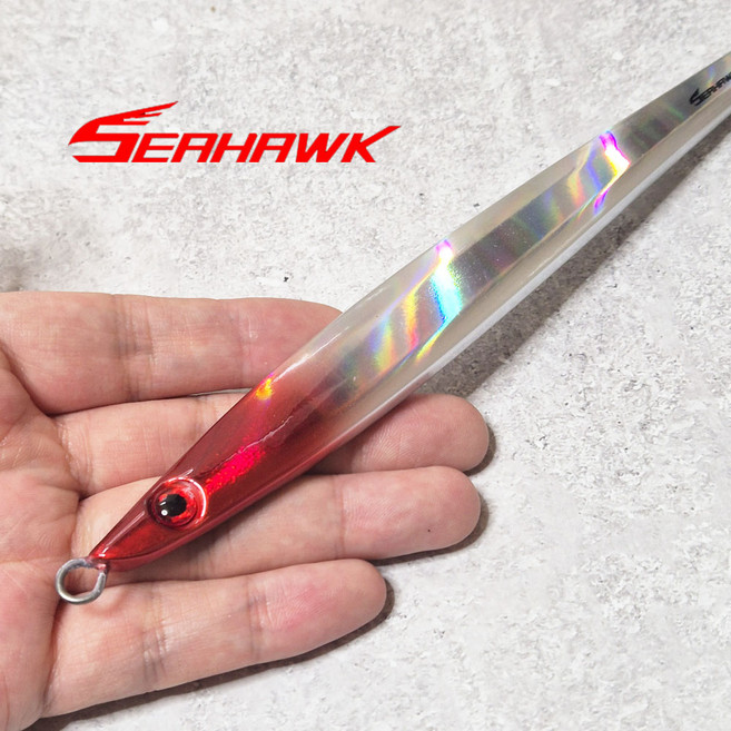 씨호크 S-303 세미 롱 지그 빅게임 부시리 방어 롱 메탈지그, 1개, 210g, #5 레드헤드