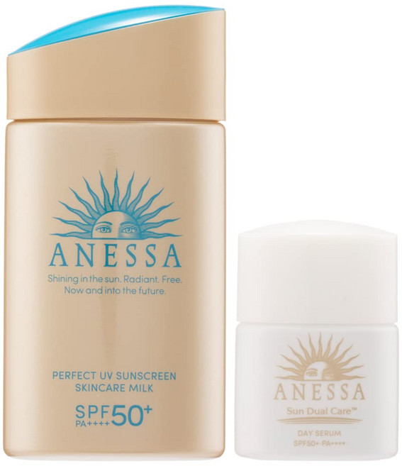UV N C 60mL+6mL 아네사(ANESSA) 2022년도 모델 아네사 퍼펙트 스킨케어 밀크, 1, 60ml, 6ml