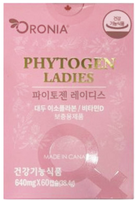 오로니아 파이토젠 레이디스 이소폴라본 비타민D 여성 영양제, 1개, 60정