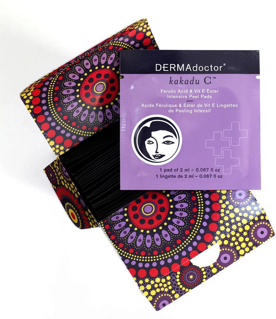 DERMAdoctor 더마닥터 카카두 C 퍼룰릭 액시드 앤 비타민 에 에스터 인텐시브 필 패드, 1개, 2ml