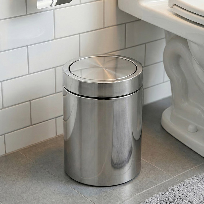 패블러스 퀸시 뱅뱅이 8리터 스텐 사무실 화장실 쓰레기통