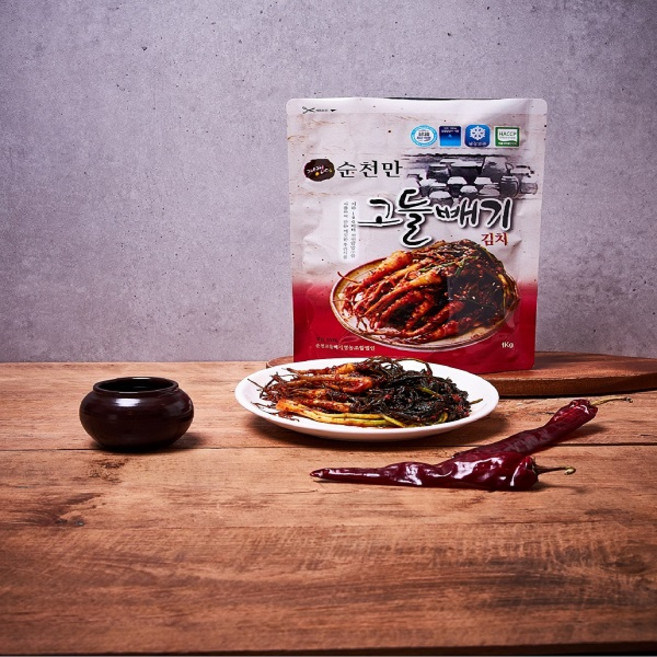 [순천고들빼기영농조합법인]개랭이 고들빼기김치 1kg, 1개