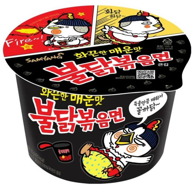 불닭볶음면 큰컵 105g, 1개