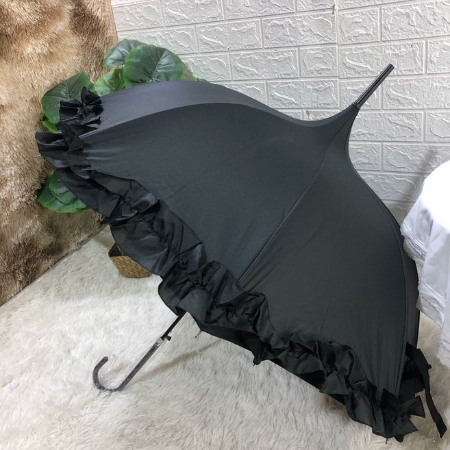 리본 포인트 우산 레이스 양산 화려한 예쁜 장우산 선물용