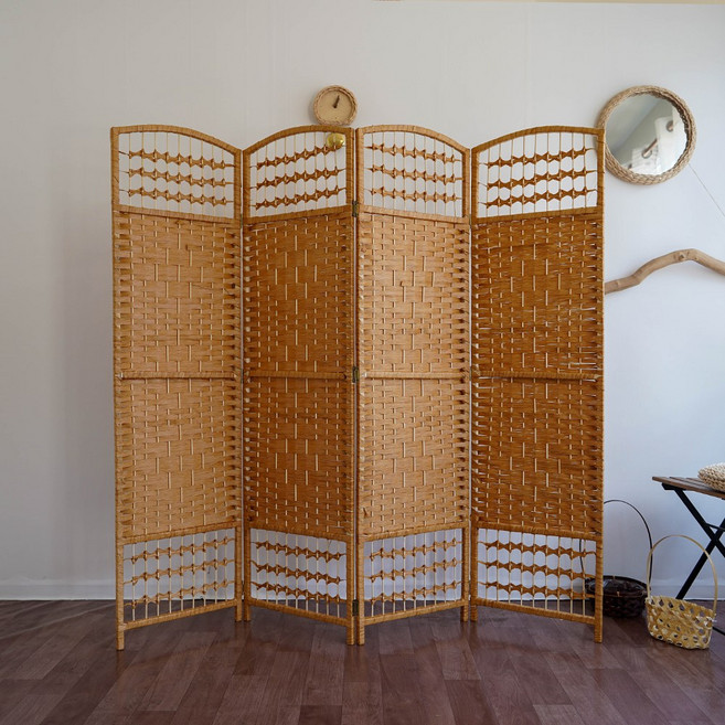 라탄 파티션 4단 접이식 칸막이