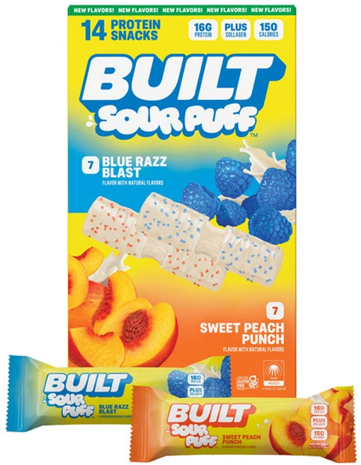 Built Bar 사워 퍼프 버라이어티팩, 14개, 41g - 쿠팡