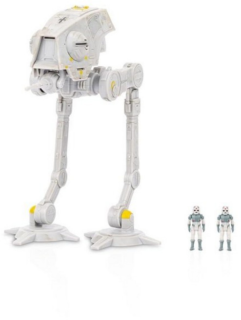 JazWares 미국매장정품+ 스타워즈 마이크로 갤럭시 스쿼드론 타이 봄버 아르마다 에디션 - 듀얼 조종석 폭탄 베이 및 2.5cm 1인치 피규어 액세서리가 있는 12.7cm, AT-DP (All Terrain Defense Pod