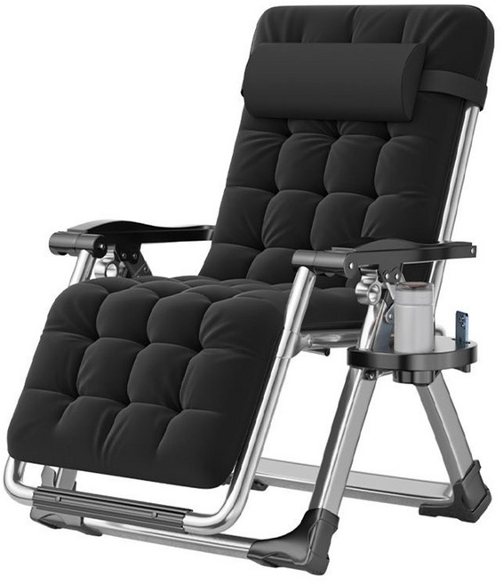 無段式 方管加粗 休閒 午睡, 折疊躺椅加棉墊組, 1件