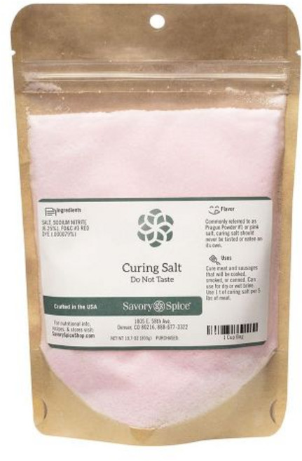 씨솔트 천연 천일염 고소한 향신료 경화 소금 프라하 파우더 1 고기용 | 표준 6.25 아질산나트륨 소시지 콘비프 햄 등을 위한 습하거나 건조한 소금물 1컵 봉지 순 10.7온, 10.7 Ounce (Pack of 1), 100g, 1개