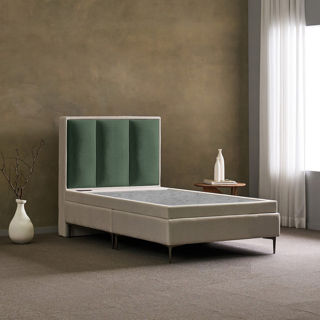 [가보돌침대] 가보맥반석침대 싱글 S오즈SE, 아이보리+그린