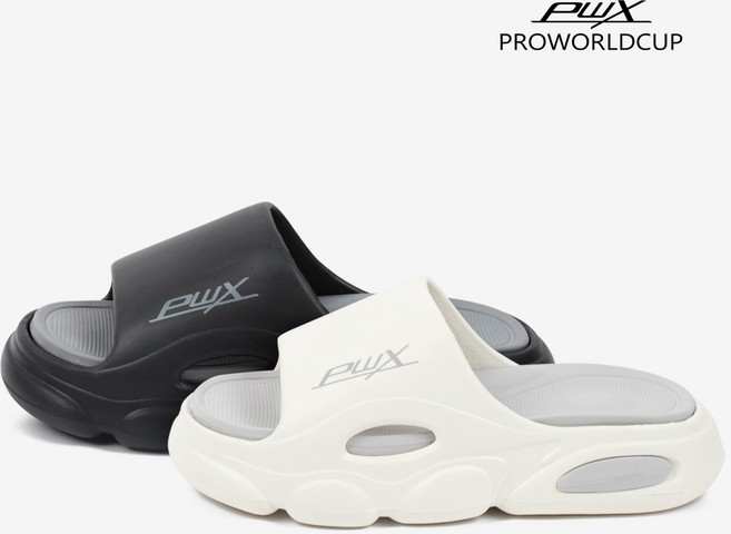 PWX 클라우드 리커버리 남여공용 사무용 키높이 쿠션슬리퍼 블랙 화이트 기능성슬리퍼