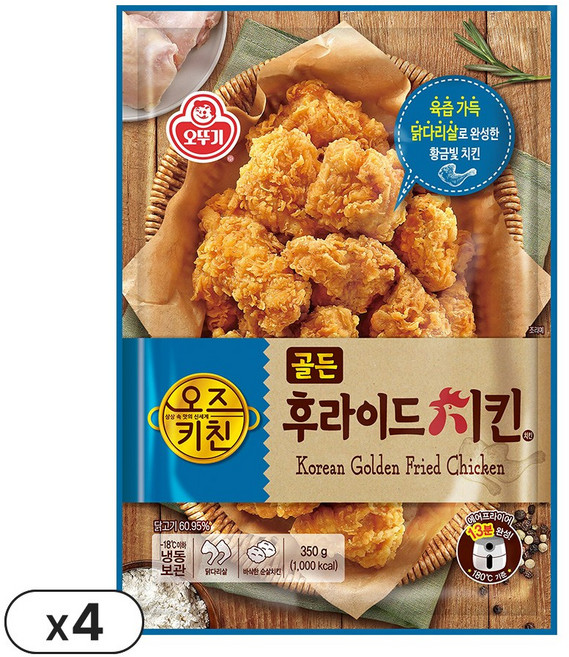 오뚜기 오즈키친 골든후라이드치킨 350g 4개