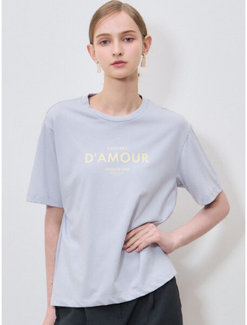 리스트 리스트(LIST) 레터링 라운드넥 반팔 티셔츠 (택가격: 98000원)