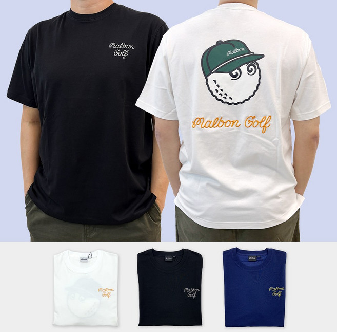 [백화점]말본 골프 반팔티 버킷 라운드 남성 여성 반팔 티셔츠 + 쇼핑백