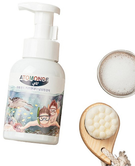 아토몽드 키즈앤대디 남성청결제300g (기한임박행사 25.12.28) 남아 어린이청결제 / 거품형, 300g, 1개