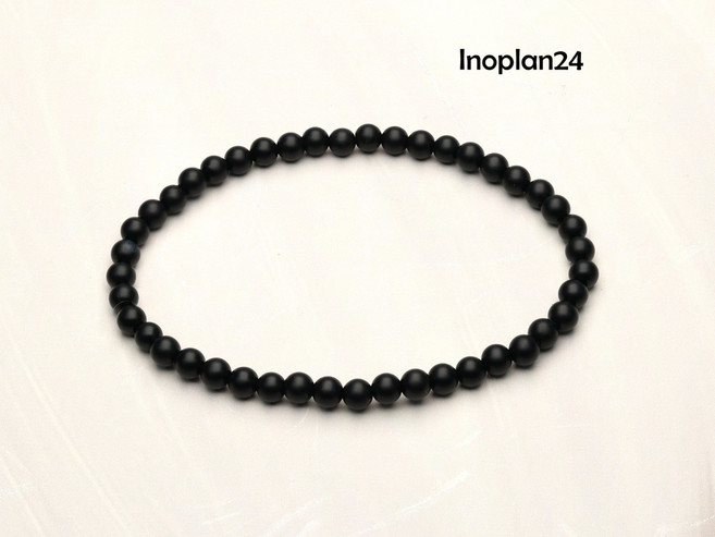 4mm 무광오닉스 원석 남녀공용 팔찌