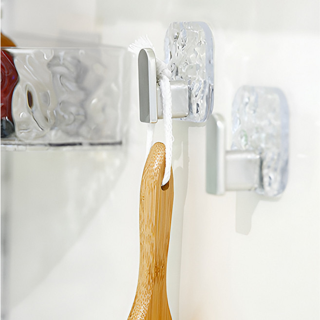 욕실 수납 선반 무타공 화장실 젠다이 코너 정리대, 후크1P