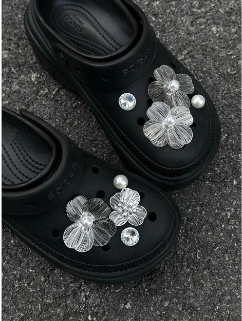 假日花園 金屬花朵鞋扣 A款/B款 適用於Crocs洞洞鞋裝飾配件 (不含鞋)