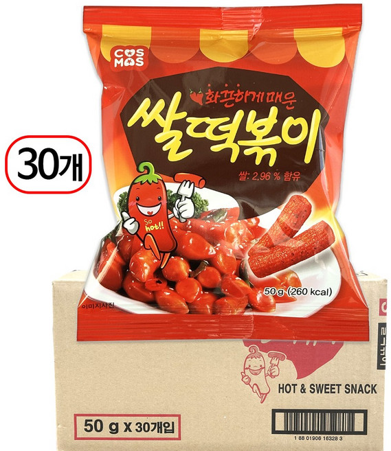 코스모스 쌀떡볶이, 50g, 30개