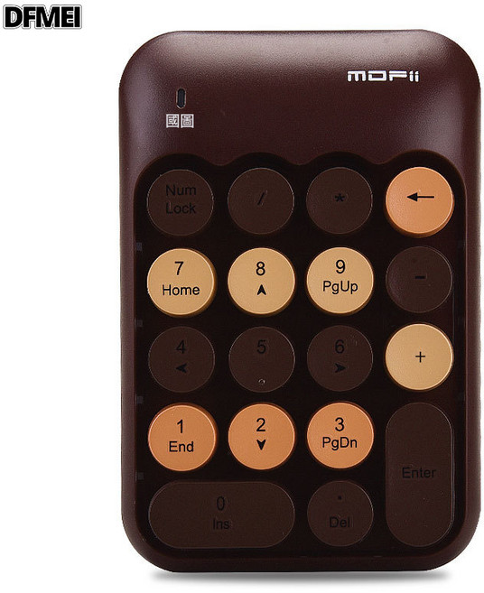 DFMEI 摩天手X910無線數字鍵盤外接財務用密碼數字小鍵盤, BSUN TOY, 如圖, 咖啡色