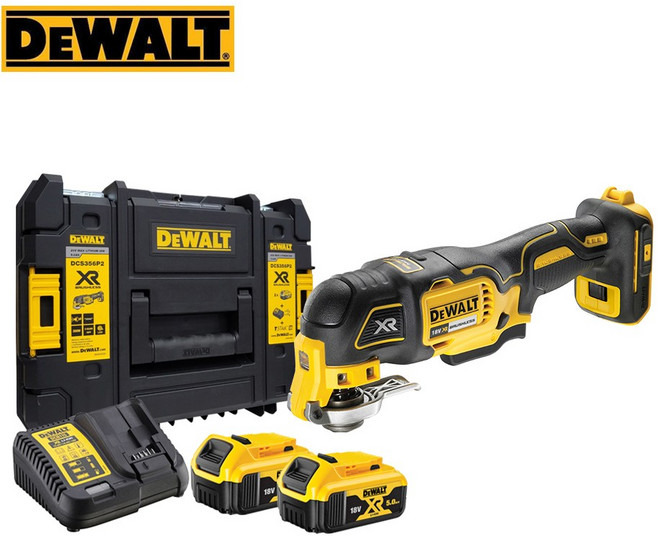 디월트 DCS356P2 충전만능컷터 20V 5.0AH BL모터 3단속도조절 날포함 충전멀티캇타, 1