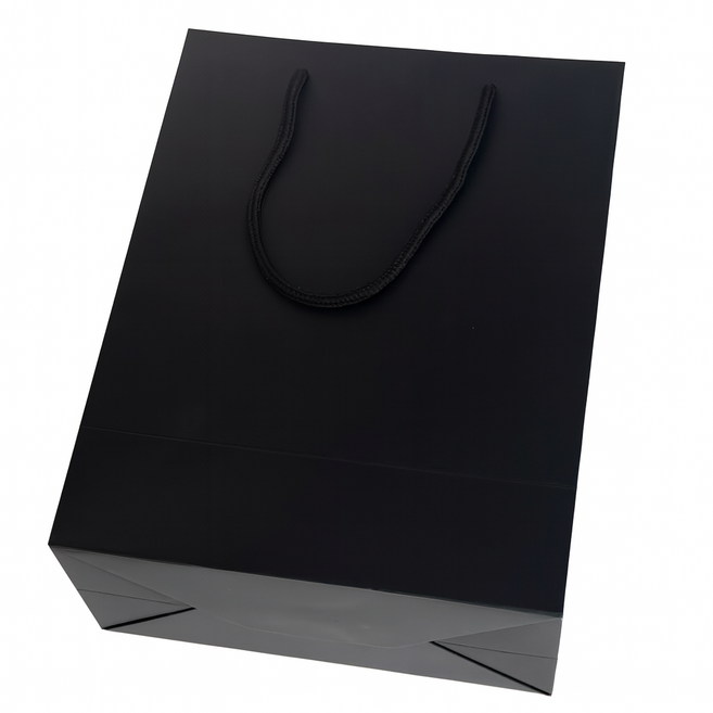 프리미엄 블랙 무광 쇼핑백, 3입