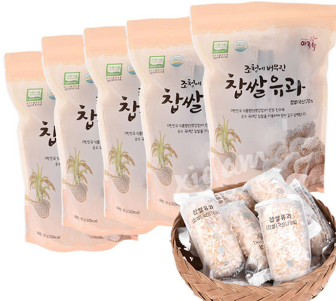 [담양한과] 찹쌀 유과 80g x 5봉, 5개