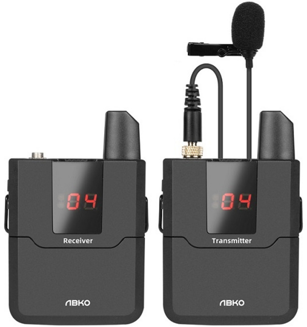 무선 핀마이크 송수신 세트 11시간 AA건전지 UHF무선마이크 방송 강의
