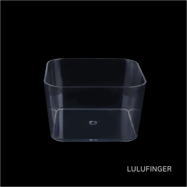 [룰루핑거] 정사각 아크릴 케이스 투명 8.3x8.3x5cm, 없음