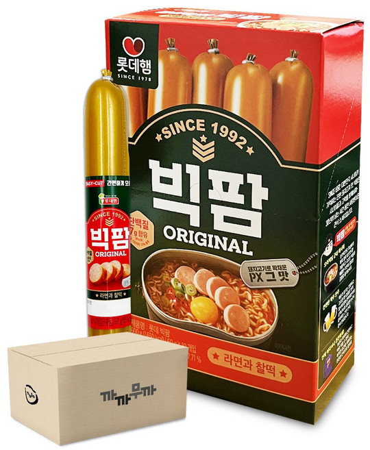 롯데 빅팜 오리지날 소시지 600g (60gx10개), 60g, 80개
