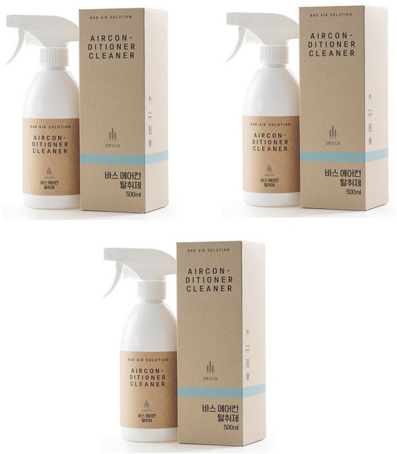 BAS 바스 에어컨 탈취제, 3개, 500ml
