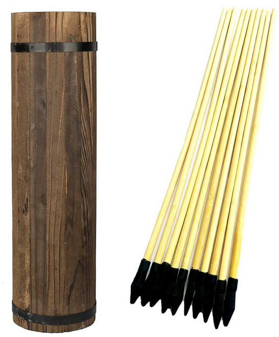 1단 투호 놀이 세트 통 + 화살 10p, 1세트, 혼합색상