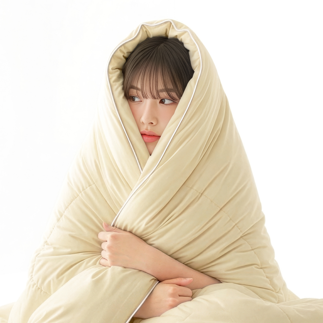 아누베오 하루의온도 60수 고밀도 순면 차렵이불