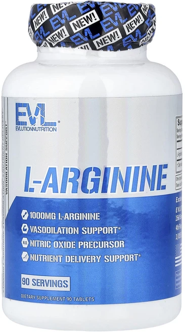 몸관리하세요 겨울입니다 EVLution Nutrition L-아르기닌 1 g 90 타블렛 특별관리진행, EVLutionNutritionL아르기닌1g90타블렛, 90정 - 쿠팡