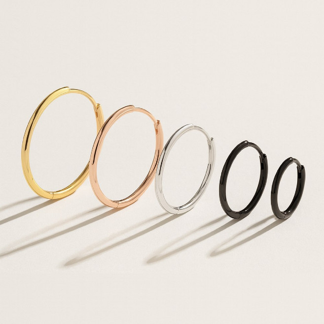 링 귀걸이 1+1 써지컬 원터치 링귀걸이 (무알러지/316L)