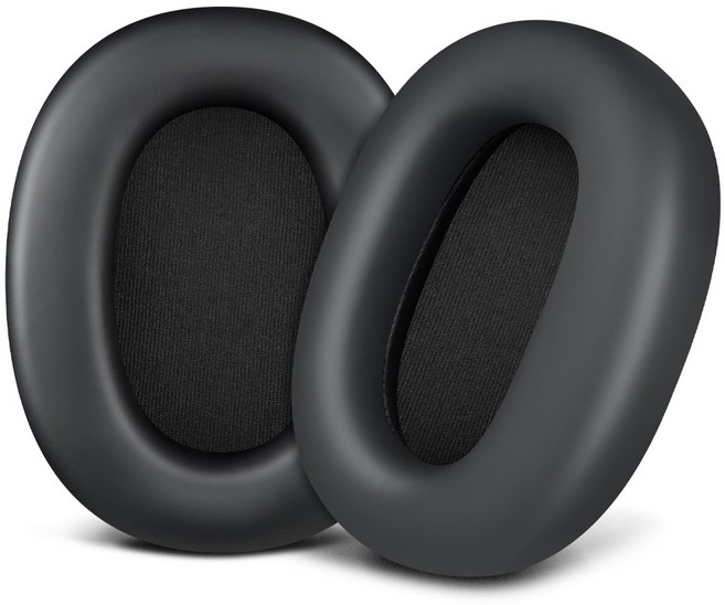 SOULWIT 호환 소니 Sony WH-1000XM6(WH1000XM6) 노이즈 캔슬링 헤드폰용 이어패드 교체용 부드러운 프로틴 가죽과 고밀도 메모리 폼 쿠션, 1세트, Black