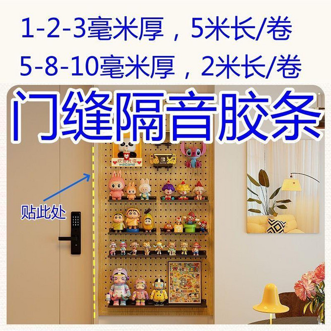 門縫隔音條 靜音防撞 副廠商品, 1個