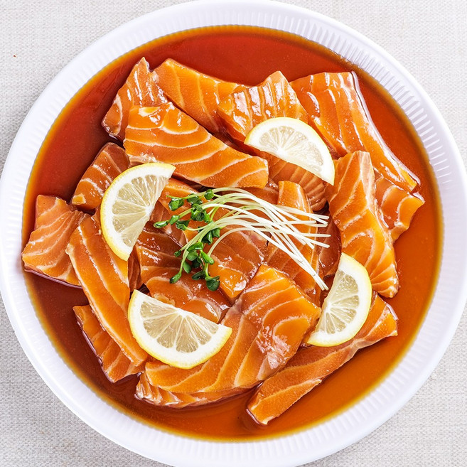 [선김치] 노르웨이직송 슈페리어급 저염 생연어장, 1개, 1kg