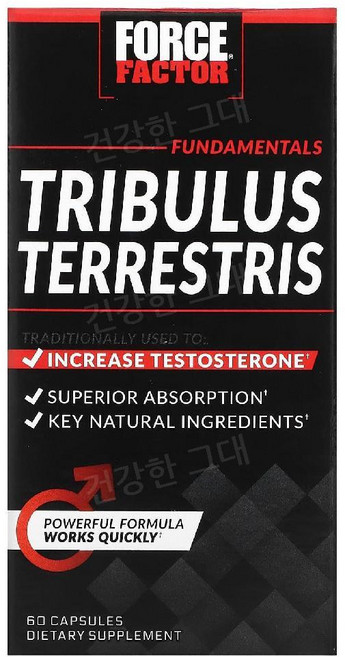 포스팩터 남성용 트리뷸러스 트리블러스 500mg 60캡슐 운동부스터 Tribulus, 1개, 1개, 60정