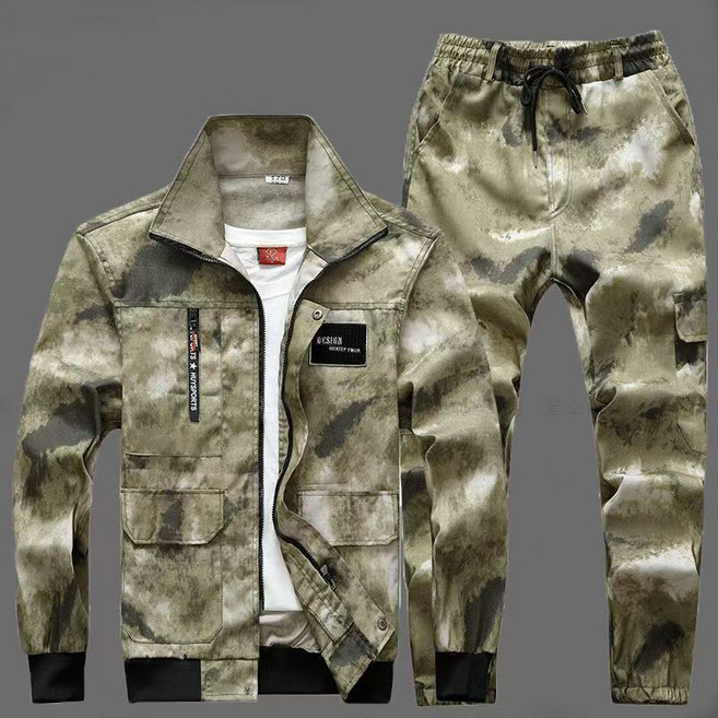 꽃소담 빅사이즈 남성 봄가을 밀리터리 작업복 정비복 전술복 세트 등산복 특전사 군복 상하의 수트 HXY26A653